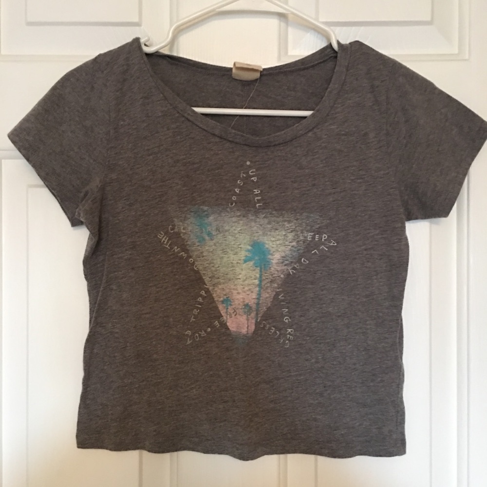 🌸 Gray Crop Top